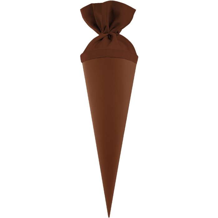 Tasca per fratelli Goldbuch con chiusura in feltro marrone cioccolato 10x30 cm