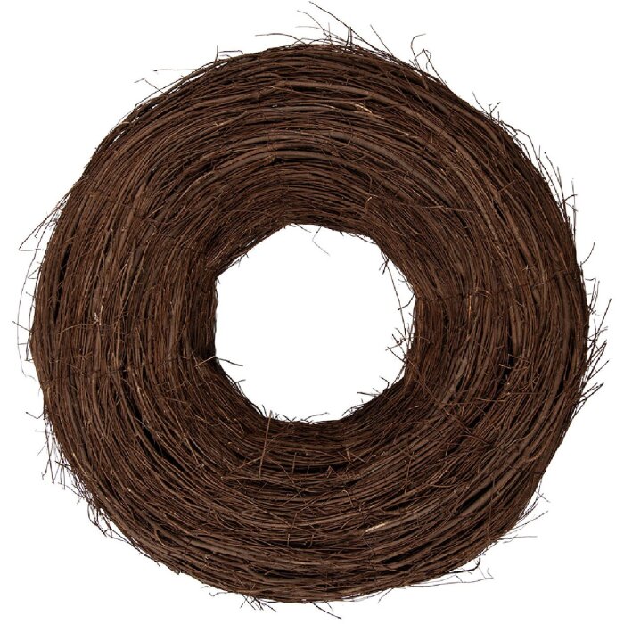 Corona decorativa in rattan Clayre & Eef marrone Ø 60x18 cm rustica per porta parete tavolo