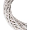 Corona da parete in rattan Clayre & Eef Ø 50x9 cm Bianco scandinavo per porta, parete o tavolo