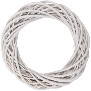 Corona decorativa in rattan Clayre & Eef Bianco...