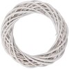 Corona decorativa in rattan Clayre & Eef Bianco Ø 30x6 cm natura per porta parete tavolo