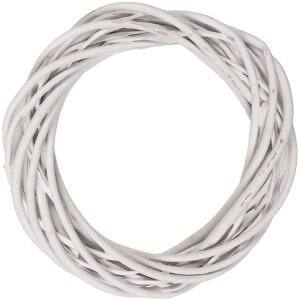 Cornice decorativa in rattan Clayre & Eef Bianco...