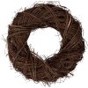 Coroncino decorativo in rattan Clayre & Eef Marrone Ø 35x9 cm rustico per porta parete tavolo