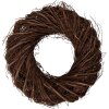 Corona decorativa in rattan Clayre & Eef Marrone Ø 30x8 cm rustica per porta parete tavolo