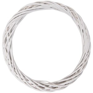 Corona di Natale in rattan bianco Clayre & Eef...