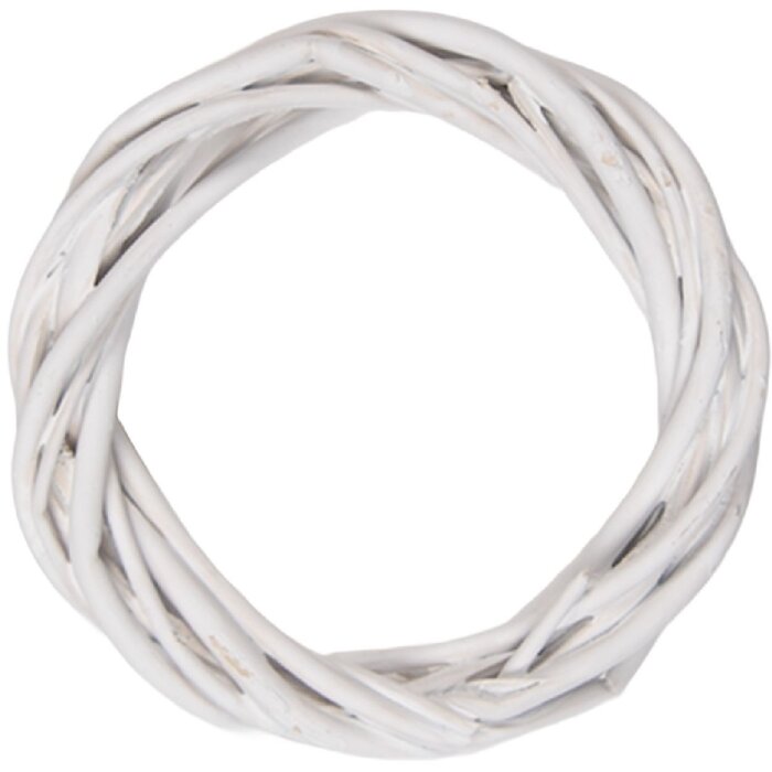 Corona di Natale in Rattan Bianco Clayre & Eef Ø 10x2 cm