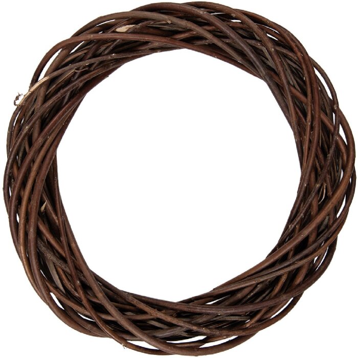 Corona in rattan marrone Clayre & Eef Ø 40x7 cm Decorazione natalizia