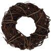 Decorazione Corona in Rattan Naturale Clayre & Eef Marrone Ø 30x8 cm