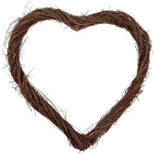 Corona a forma di cuore in rattan Clayre & Eef...