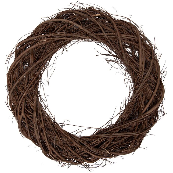 Corona natalizia in rattan marrone Clayre & Eef Ø 45x5 cm