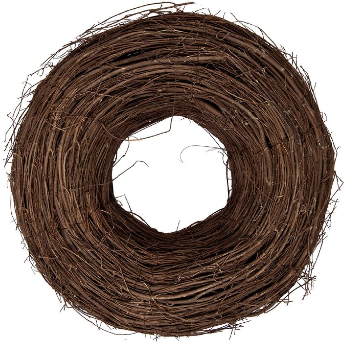 Corona decorativa in rattan marrone Clayre & Eef Ø 40 cm altezza 12 cm