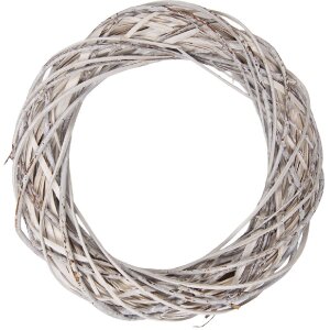 Corona decorativa in rattan bianco Clayre & Eef...