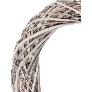 Corona di rattan Clayre & Eef Bianca Ø 30x6 cm