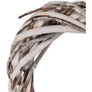 Corona decorativa Clayre & Eef in rattan bianco...