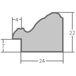 Cornice per foto barocca MendeFrames H530 in legno bianco 20x60 cm con vetro normale