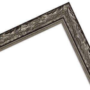 Cornice per foto Barocca MendeFrames H530 in legno vero 2,8 cm Bianco Nero Oro Argento 13x18 fino a 50x70 cm