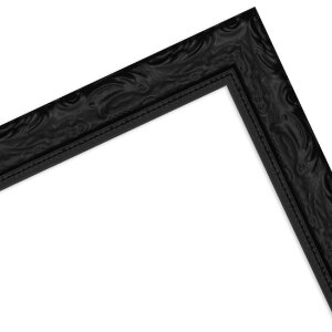 Cornice per foto Barocca MendeFrames H530 in legno vero 2,8 cm Bianco Nero Oro Argento 13x18 fino a 50x70 cm