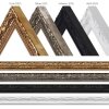 Cornice per foto Barocca MendeFrames H530 in legno vero 2,8 cm Bianco Nero Oro Argento 13x18 fino a 50x70 cm