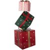 Decorazione natalizia in metallo Clayre & Eef con pila di regali 36x36x90 cm