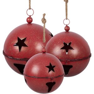 Decorazione Campana Clayre & Eef Rosso Ø 60 50...