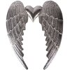 Decorazione da parete ali di angelo con cuore Clayre & Eef 6AL0074 argento 38x3x46 cm