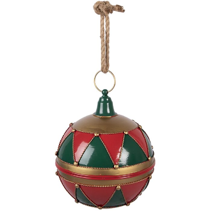 Palla di Natale Clayre & Eef Ø 31x36 cm Rosso-Verde