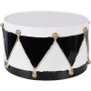 Set di 2 decorazioni a tamburo Clayre & Eef Bianco Nero Ø37x26 / Ø32x17 cm