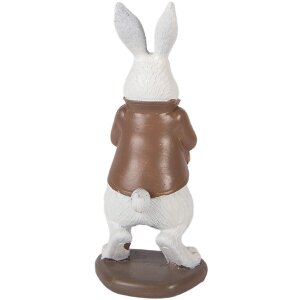 Decorazione coniglietto Clayre & Eef bianco-marrone 7x7x16 cm
