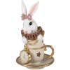 Decorazione coniglietto Clayre & Eef Bianco-beige 8x8x14 cm