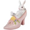 Decorazione coniglio nel calzino Clayre & Eef Bianco e Rosa 13x5x12 cm