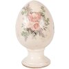 Decorazione uovo su piede Clayre & Eef Beige-Rosa Ø15x24 cm