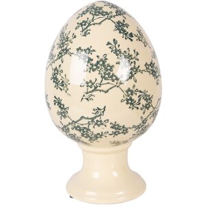 Decorazione Uovo su Piede Clayre & Eef Giallo-Verde...