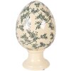 Decorazione Uovo su Piede Clayre & Eef Giallo-Verde Ø 17x28 cm