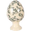 Decorazione Uovo su Piede Clayre & Eef Giallo-Verde Ø 17x28 cm
