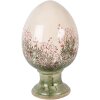 Decorazione uovo su piede Clayre & Eef Ø 17x28 cm Tono beige-verde