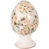 Decorazione uovo su piede Clayre & Eef Beige-Rosa Ø 15x24 cm