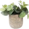 Vaso da fiori Clayre & Eef 6CE2409L Grigio-Beige Ø 18x16 cm