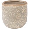 Vaso da fiori Clayre & Eef Grau-Beige Ø 14x13 cm