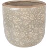 Vaso da fiori Clayre & Eef 6CE2409XL in ceramica Grigio-Beige Ø20x19 cm