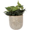 Vaso da fiori Clayre & Eef 6CE2409XL in ceramica Grigio-Beige Ø20x19 cm