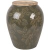 Vaso in ceramica Clayre & Eef Ø 16 cm x 20 cm Verde-Marrone