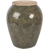 Vaso in ceramica Clayre & Eef Ø 16 cm x 20 cm Verde-Marrone