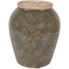 Vaso in ceramica Clayre & Eef 6CE2411S Ø 13 cm x 15 cm Verde-Marrone