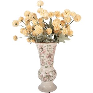 Vaso in ceramica Clayre & Eef 6CE2412M Beige-Verde...