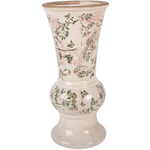 Vaso in ceramica Clayre & Eef 6CE2412S Beige-Verde...