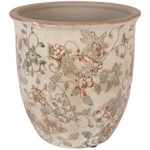 Vaso da fiori Clayre & Eef 6CE2415L beige-verde Ø 17x17 cm