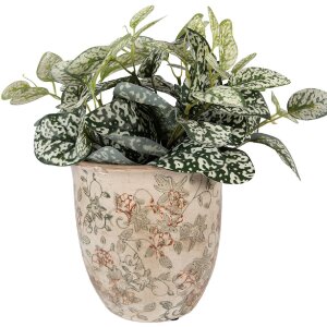 Vaso da fiori Clayre & Eef 6CE2415L beige-verde Ø 17x17 cm