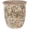 Vaso da fiori in ceramica Clayre & Eef Ø 15x15 cm Beige-Verde