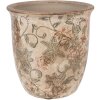 Vaso da fiori Clayre & Eef Ø 13x13 cm Beige-Verde