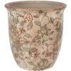 Vaso da fiori Clayre & Eef Ø 13x13 cm Beige-Verde